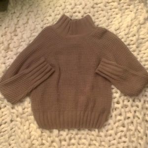 Cropped, Mock Neck Sweater